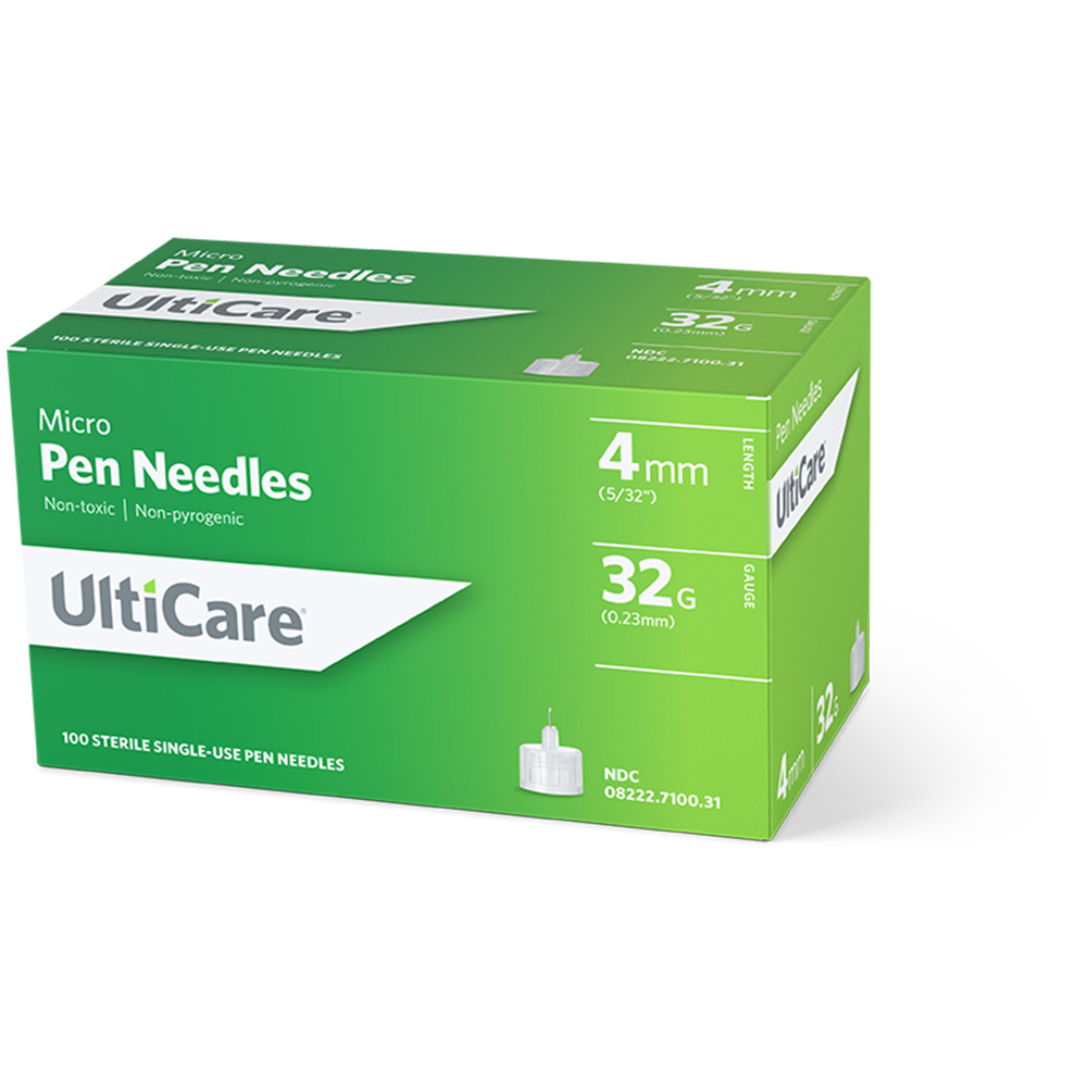 UltiCare Pen Needles 4mm x 32G Micro UltiMed, Inc